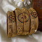 Antique golden bangles (6pc) Aksha Trends