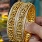 Golden lakshmi stone bangles (2pc) Aksha Trends