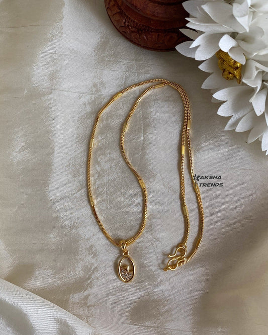 1gm Gold Pendant chain Aksha Trends