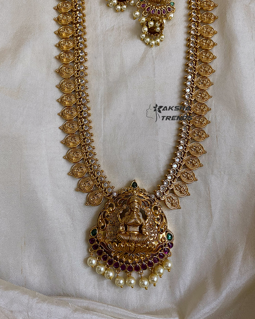 Lakshmi kadimalai gold haram Aksha Trends 