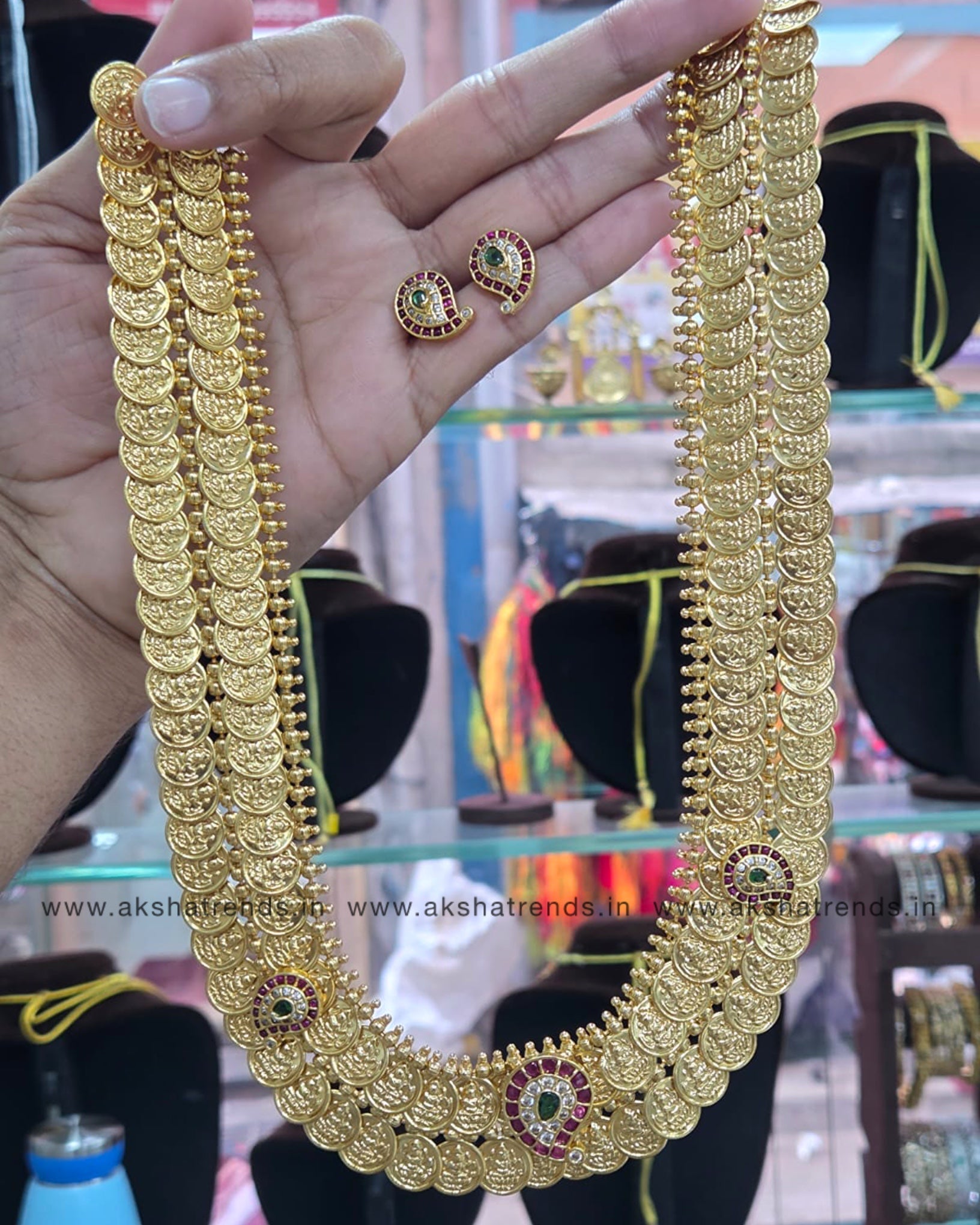 Premium dual kasumalai bridal haram Aksha Trends