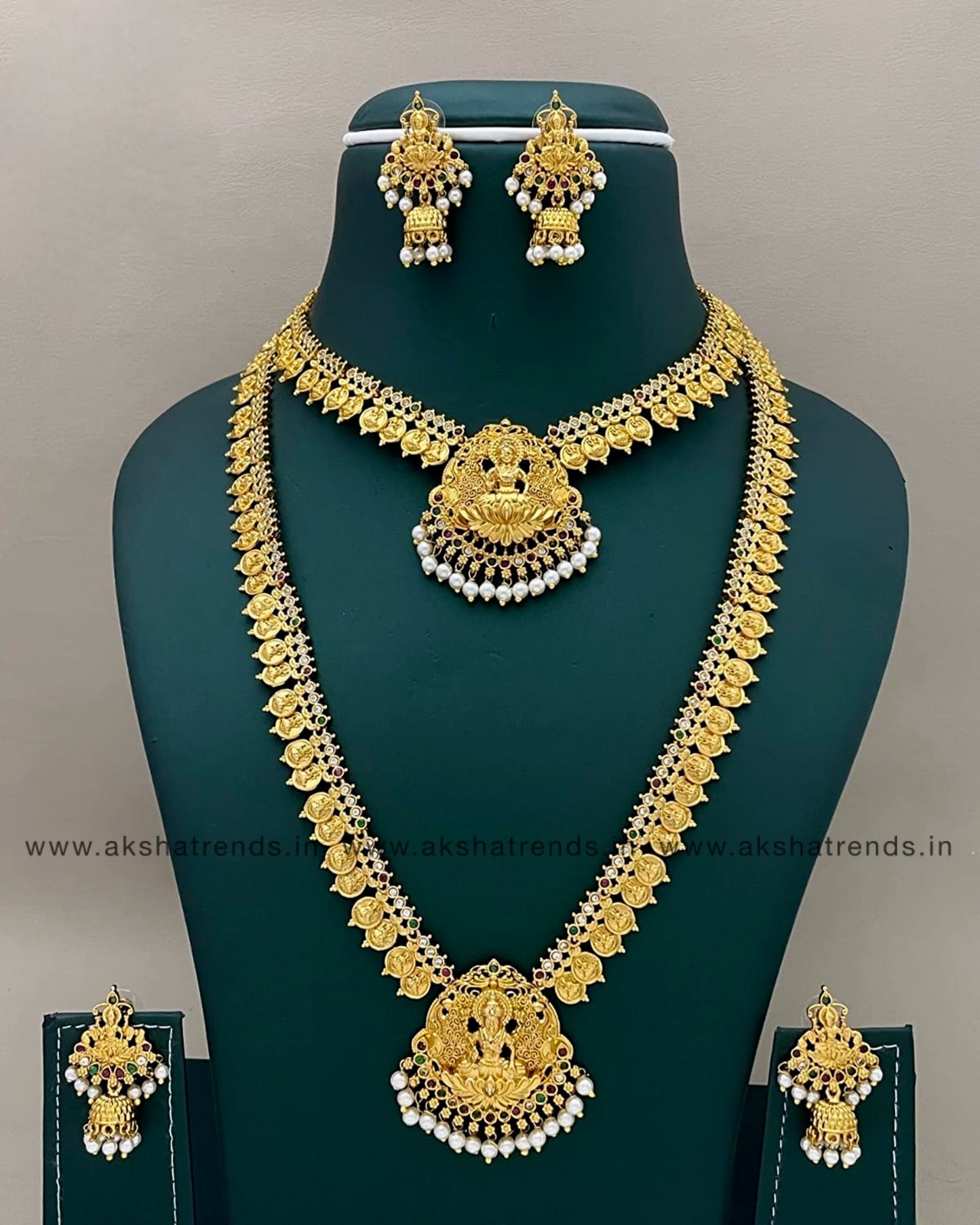 Premium lakshmi kasumalai bridal combo Aksha Trends