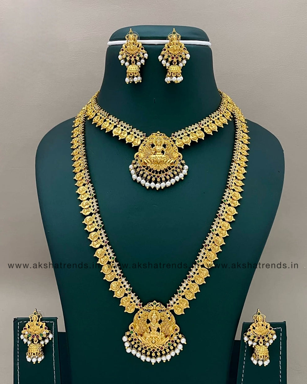 Premium lakshmi kasumalai bridal combo Aksha Trends 