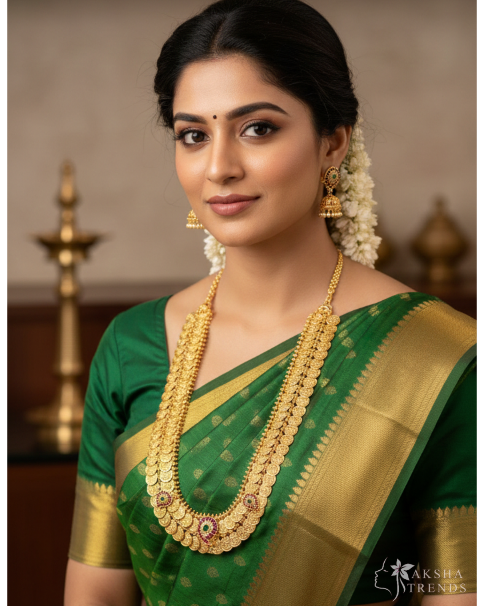 Premium dual kasumalai bridal haram Aksha Trends