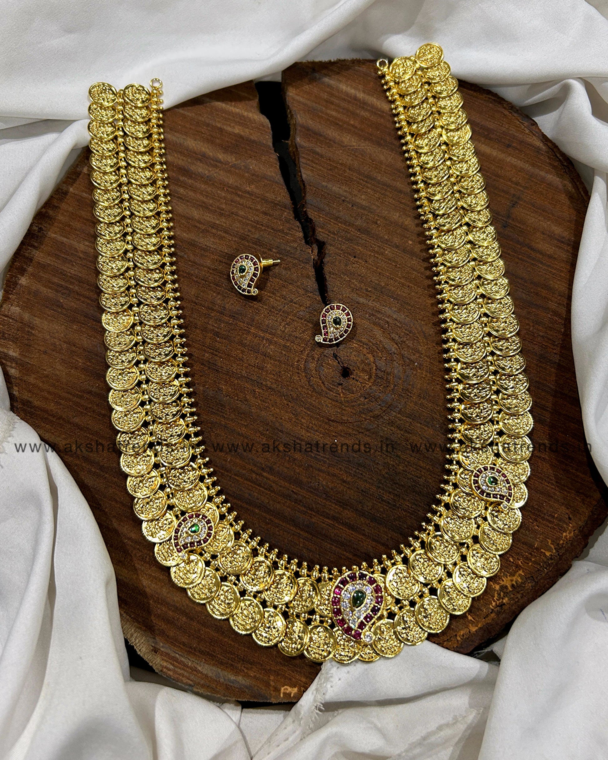 Premium dual kasumalai bridal haram Aksha Trends