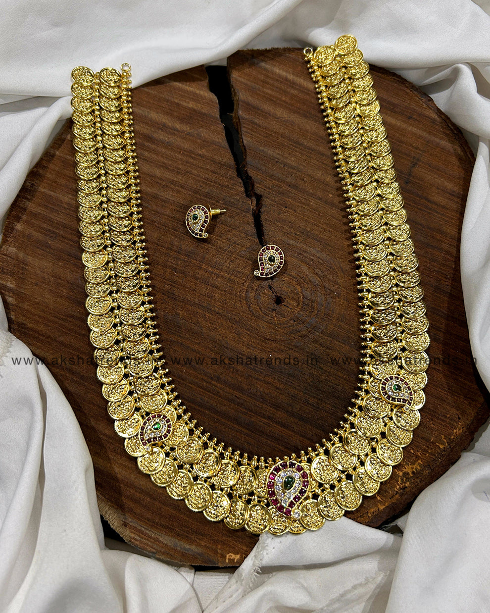 Premium dual kasumalai bridal haram Aksha Trends 