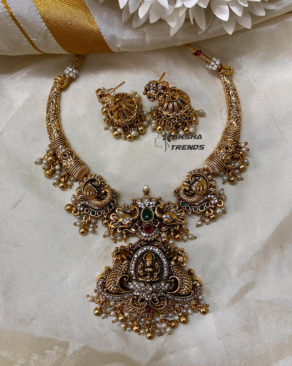 Antique bridal Nagas Necklace Aksha Trends 