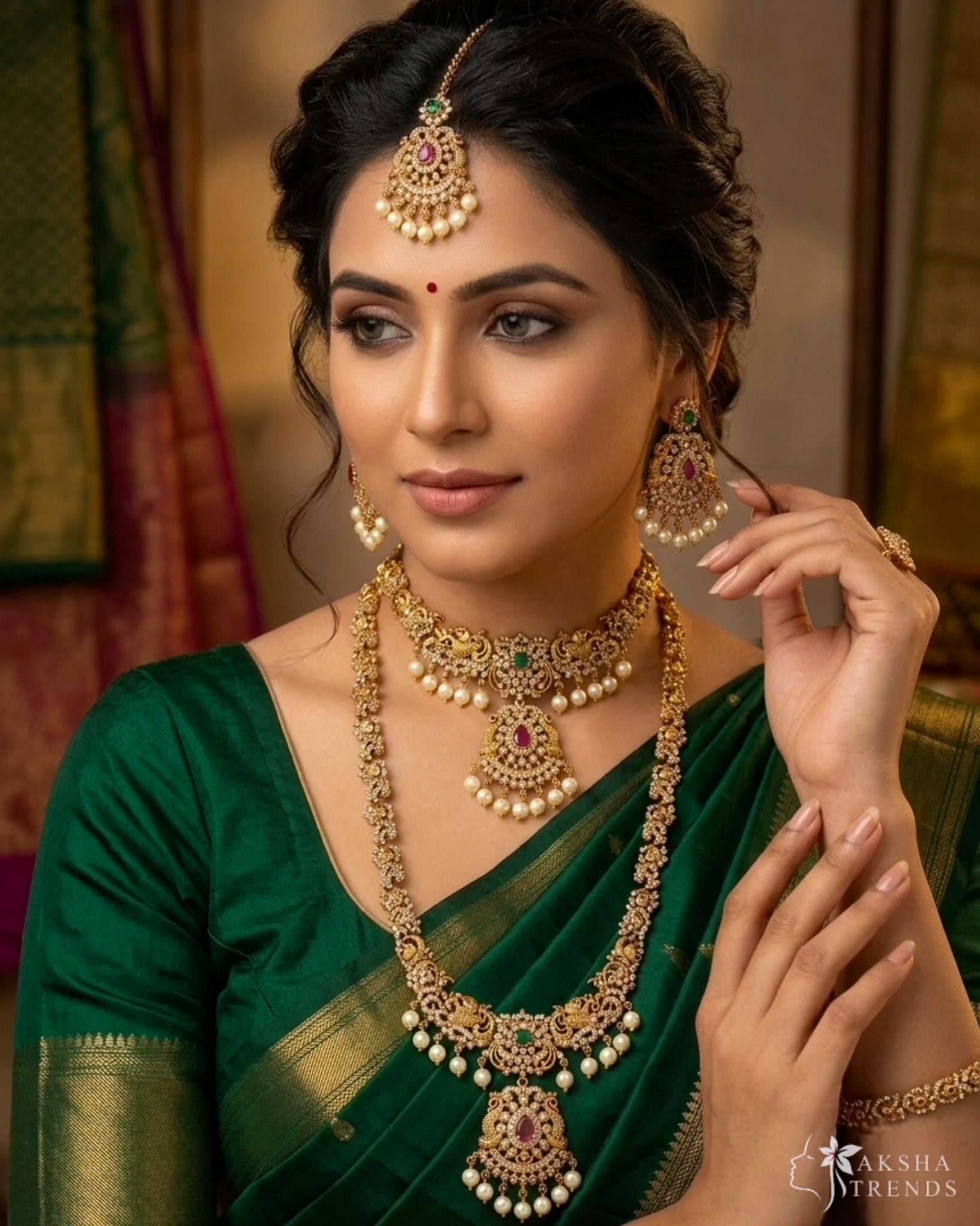 Premium floral bridal combo Aksha Trends