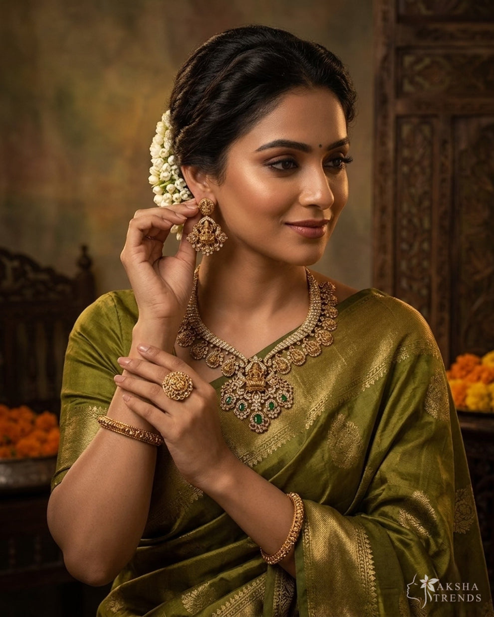 Lakshmi bridal necklace Aksha Trends 