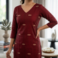 Raw Silk cotton Kurti (XL) Aksha Trends