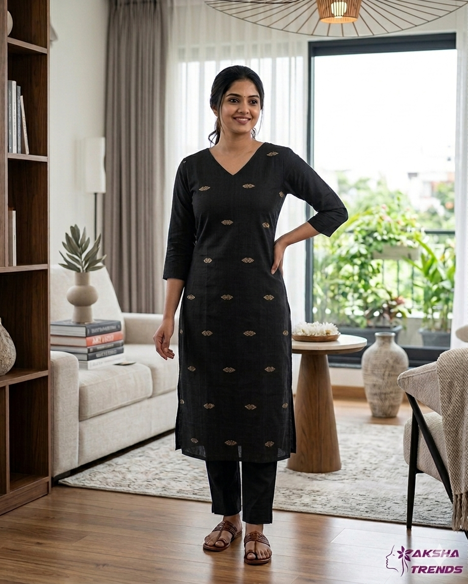 Raw Silk cotton Kurti (XL) Aksha Trends 