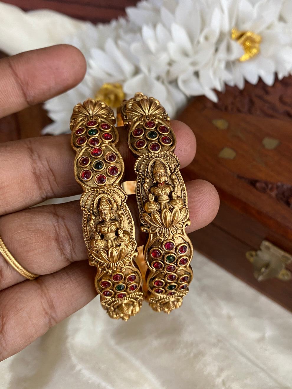 Antique lakshmi bangles (2pc) Aksha Trends 
