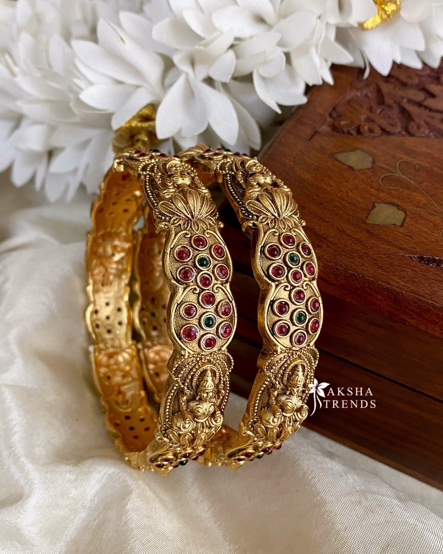 Antique lakshmi bangles (2pc) Aksha Trends