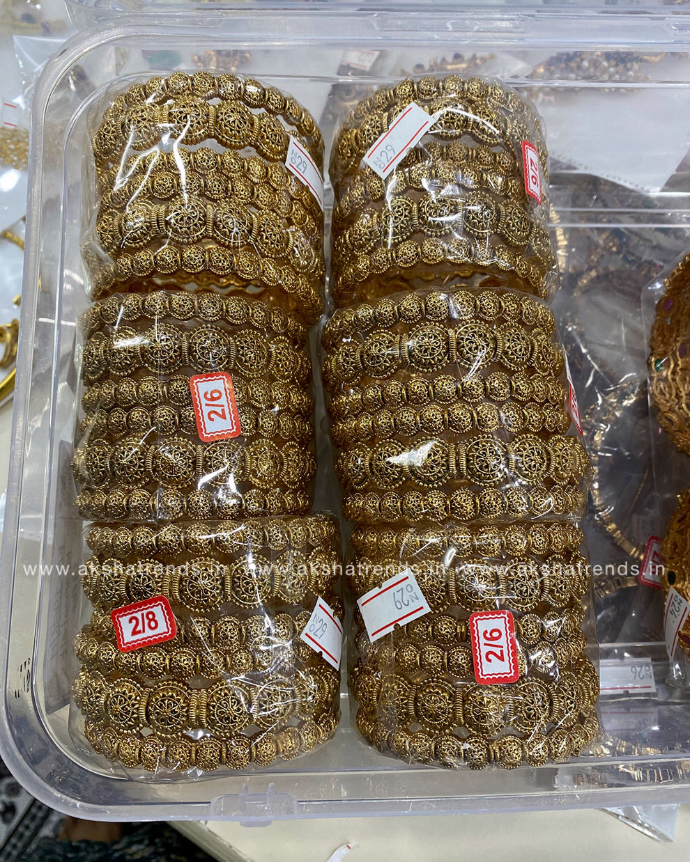 Antique floral bangles (6pc) Aksha Trends 