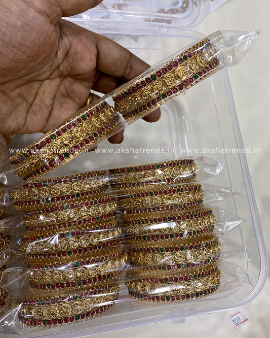Lakshmi coin kemp bangles (2pc) Aksha Trends
