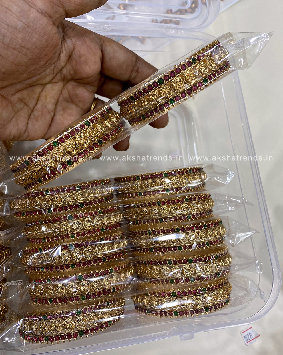 Lakshmi coin kemp bangles (2pc) Aksha Trends 