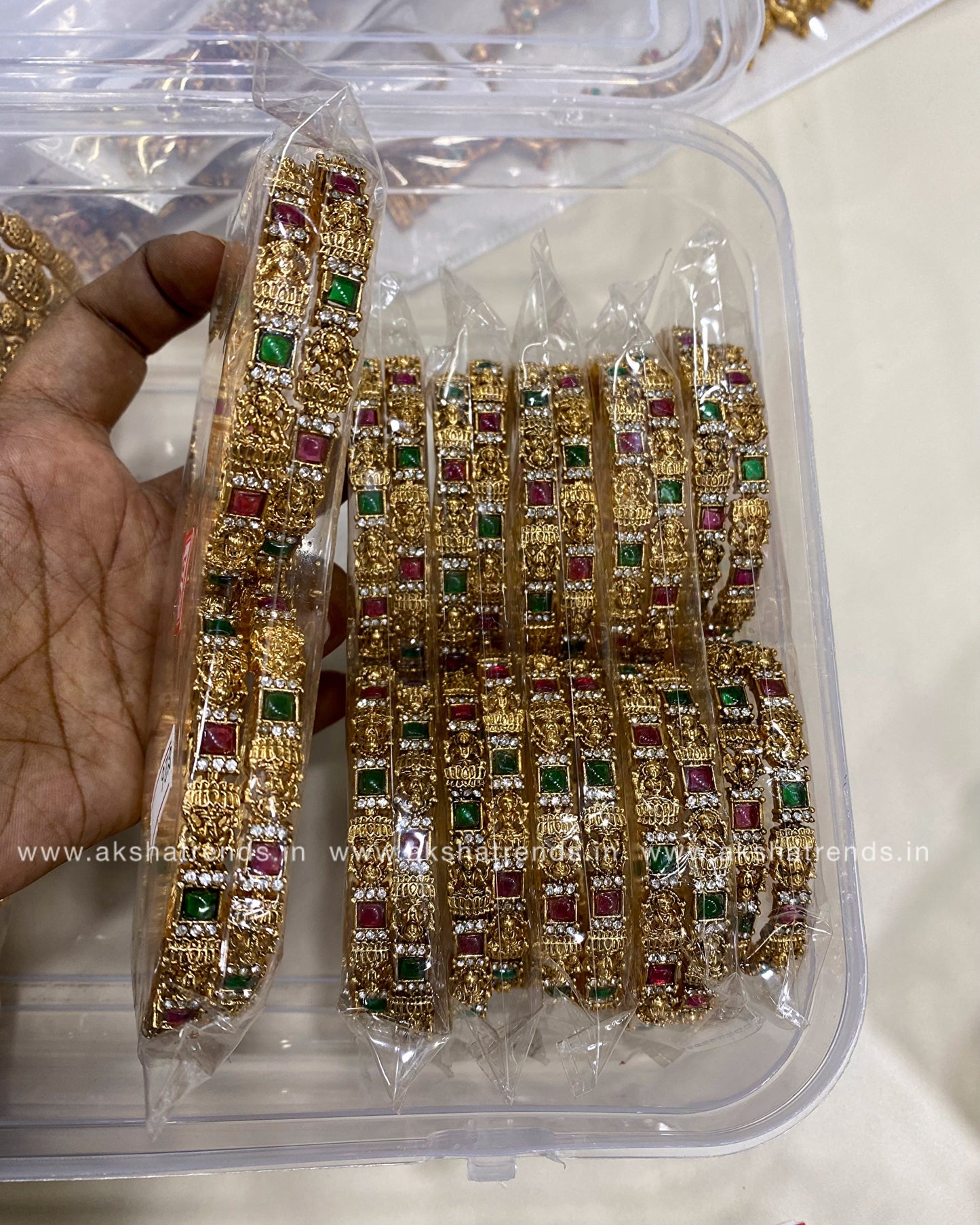 Antique lakshmi block bangles (4pc) Aksha Trends