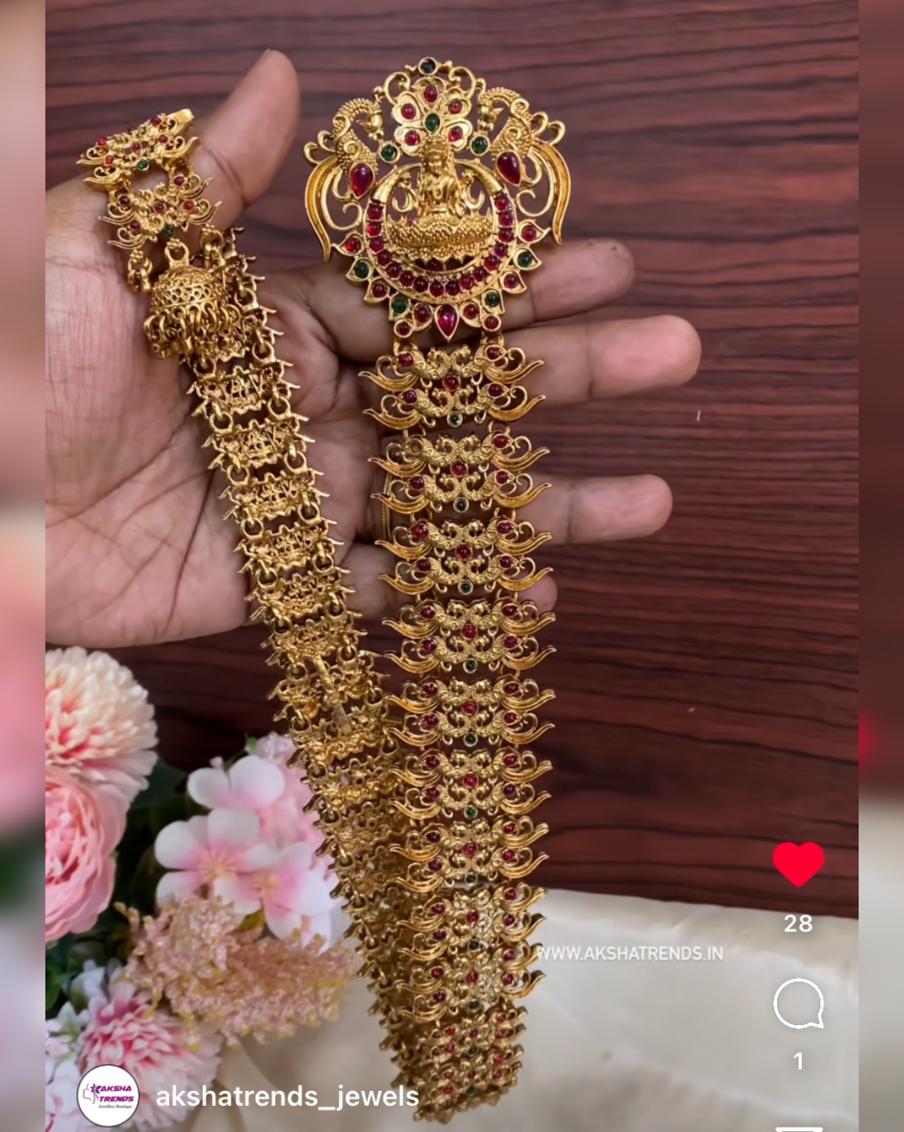 Jadai billa lakshmi -long size Aksha Trends 