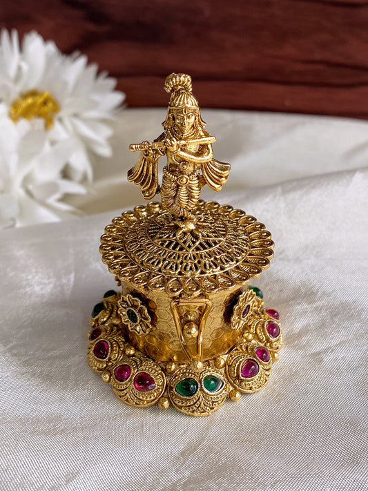 Kumkum box -Krishna Aksha Trends