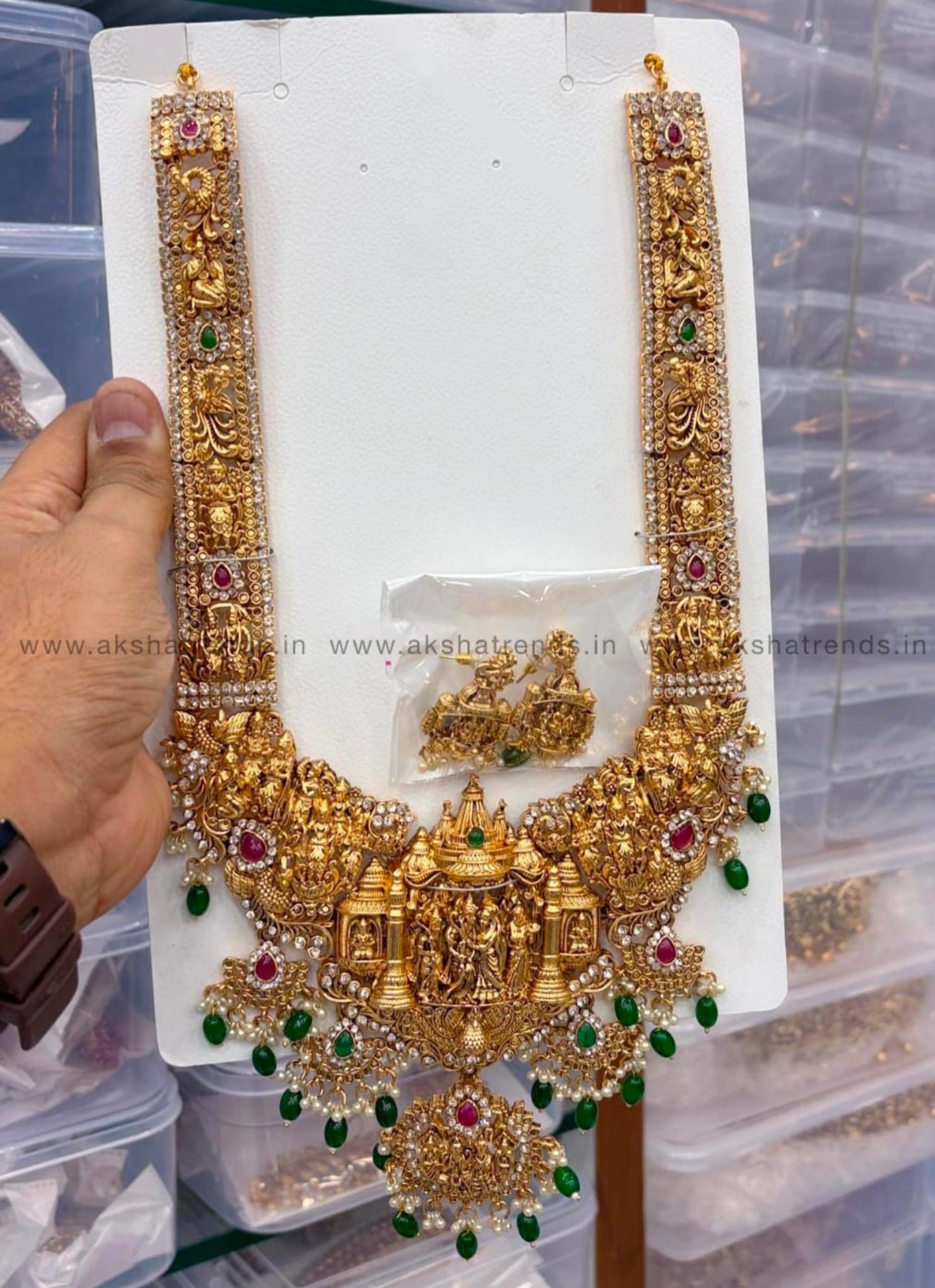 Thirukalyanam bridal Haram heavy Aksha Trends