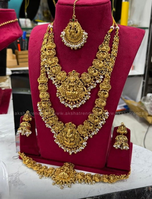 Golden Lakshmi bridal combo Aksha Trends