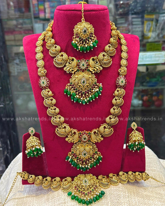 Floral green kemp bridal combo Aksha Trends