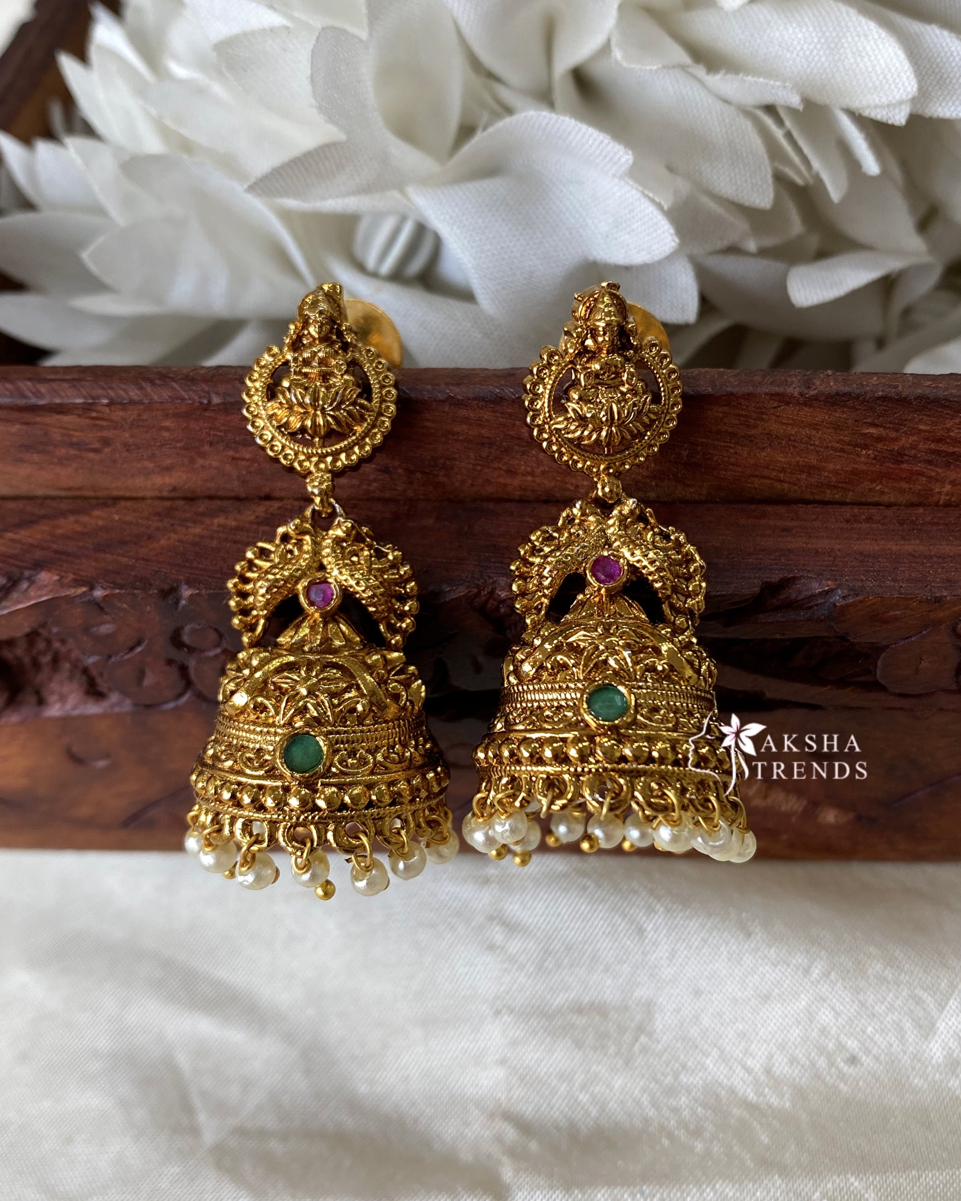 Premium lakshmi Jhumka -small Aksha Trends