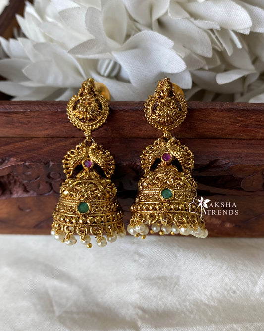 Premium lakshmi Jhumka -small Aksha Trends