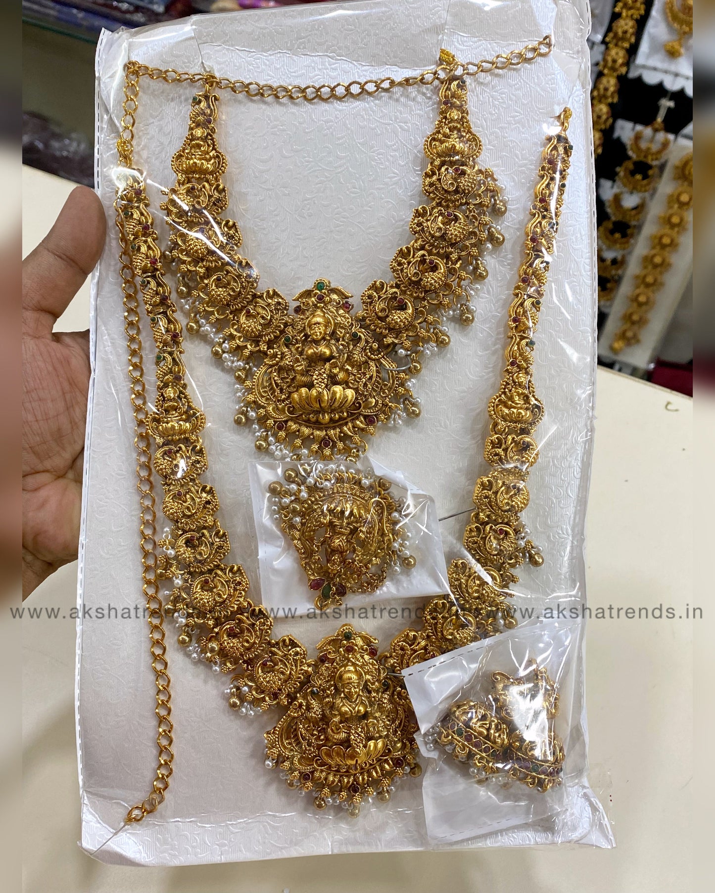Golden Lakshmi bridal combo Aksha Trends