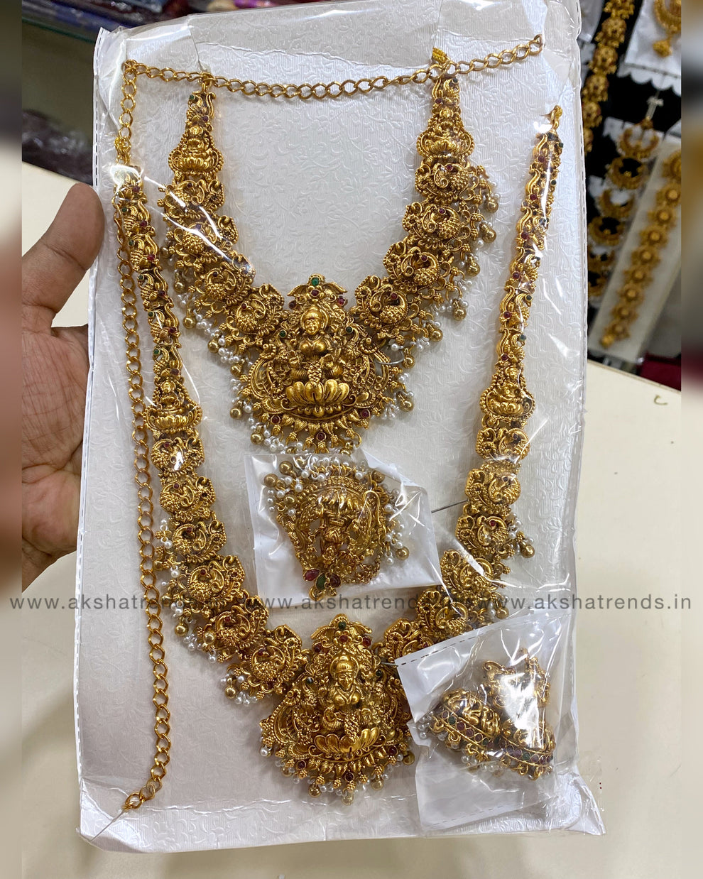 Golden Lakshmi bridal combo Aksha Trends 