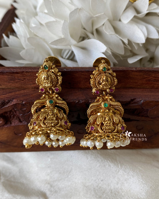 Premium lakshmi Jhumka -small Aksha Trends