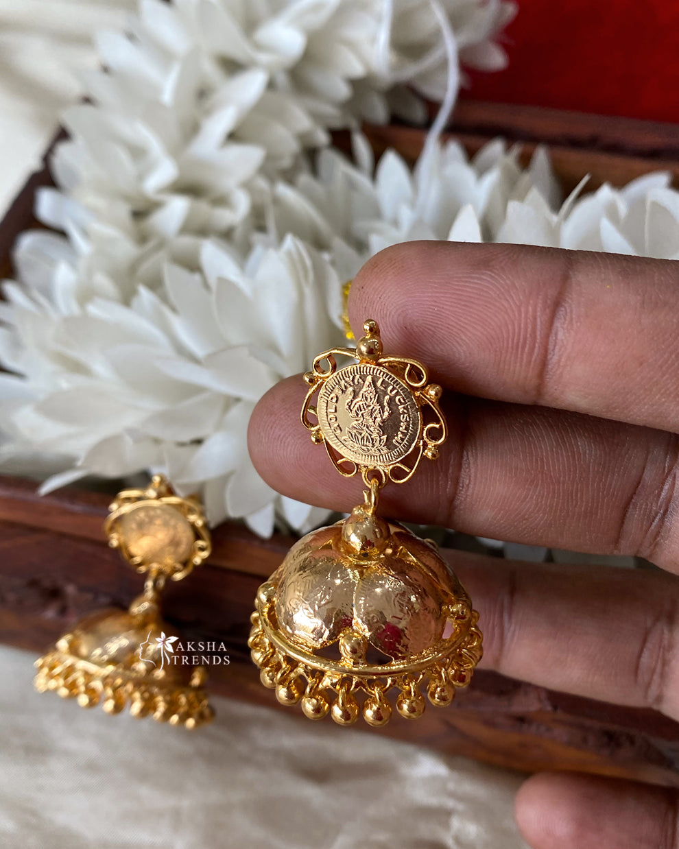 1gm gold kasumalai Jhumka Aksha Trends 