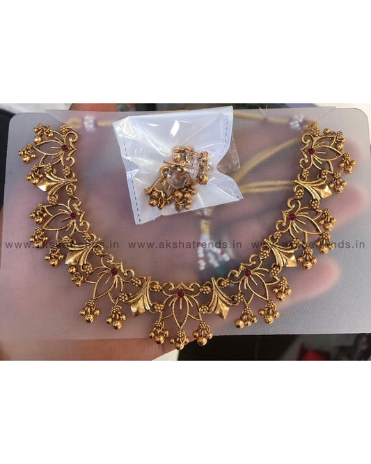 Antique Lotus choker Aksha Trends