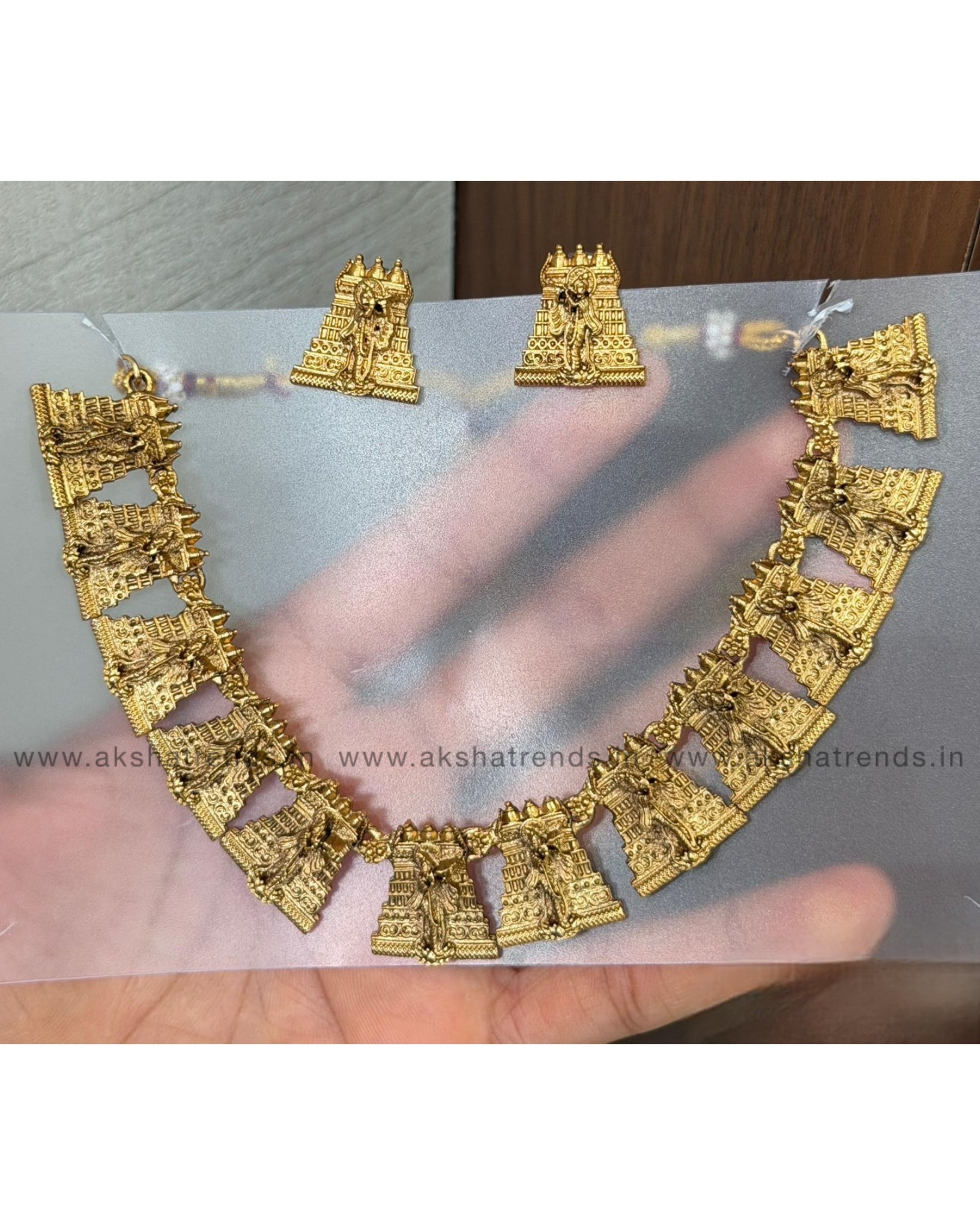 Antique Gopuram Necklace Aksha Trends