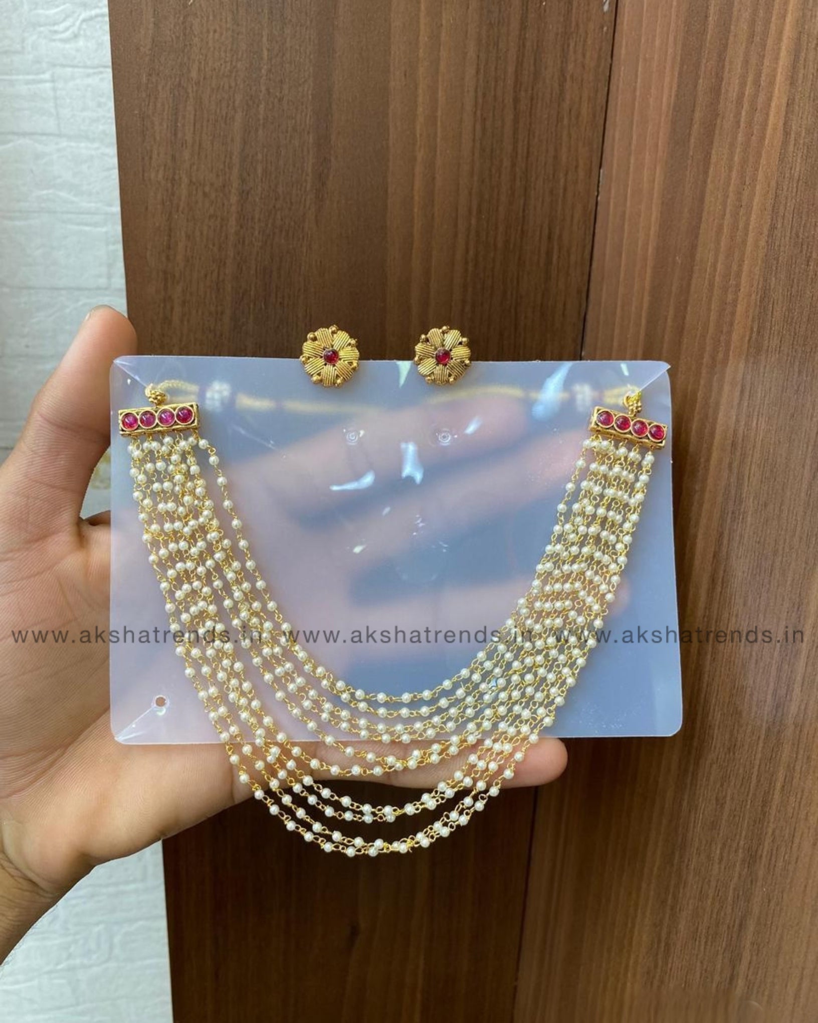 Pearl layer choker Aksha Trends