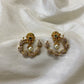 Floral diamond Earrings -Green Aksha Trends