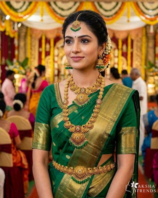 Floral green kemp bridal combo Aksha Trends
