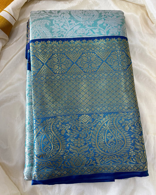 Bridal Silk Saree -light green Aksha Trends