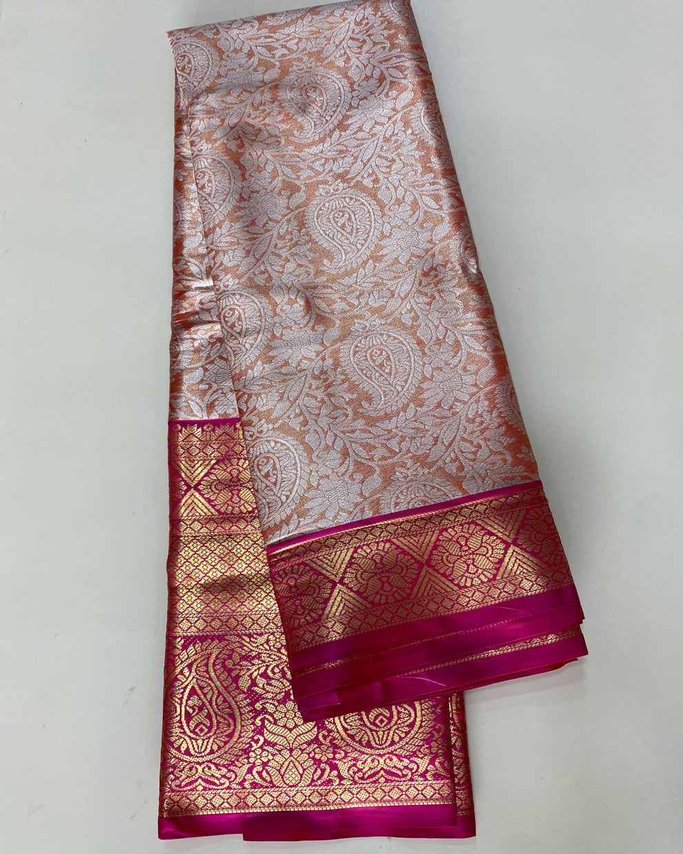 Bridal Silk Saree -Pink Aksha Trends 