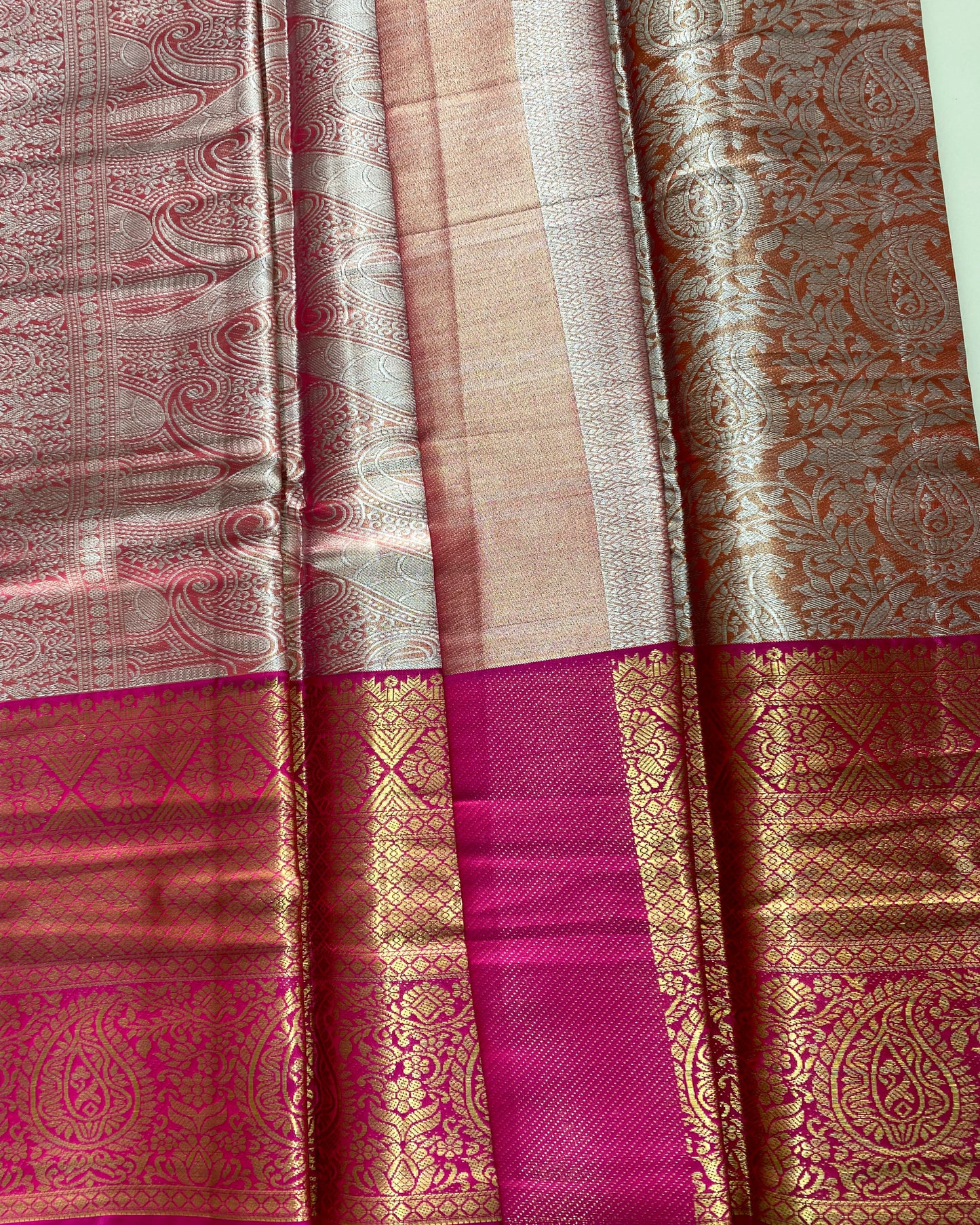 Bridal Silk Saree -Pink Aksha Trends