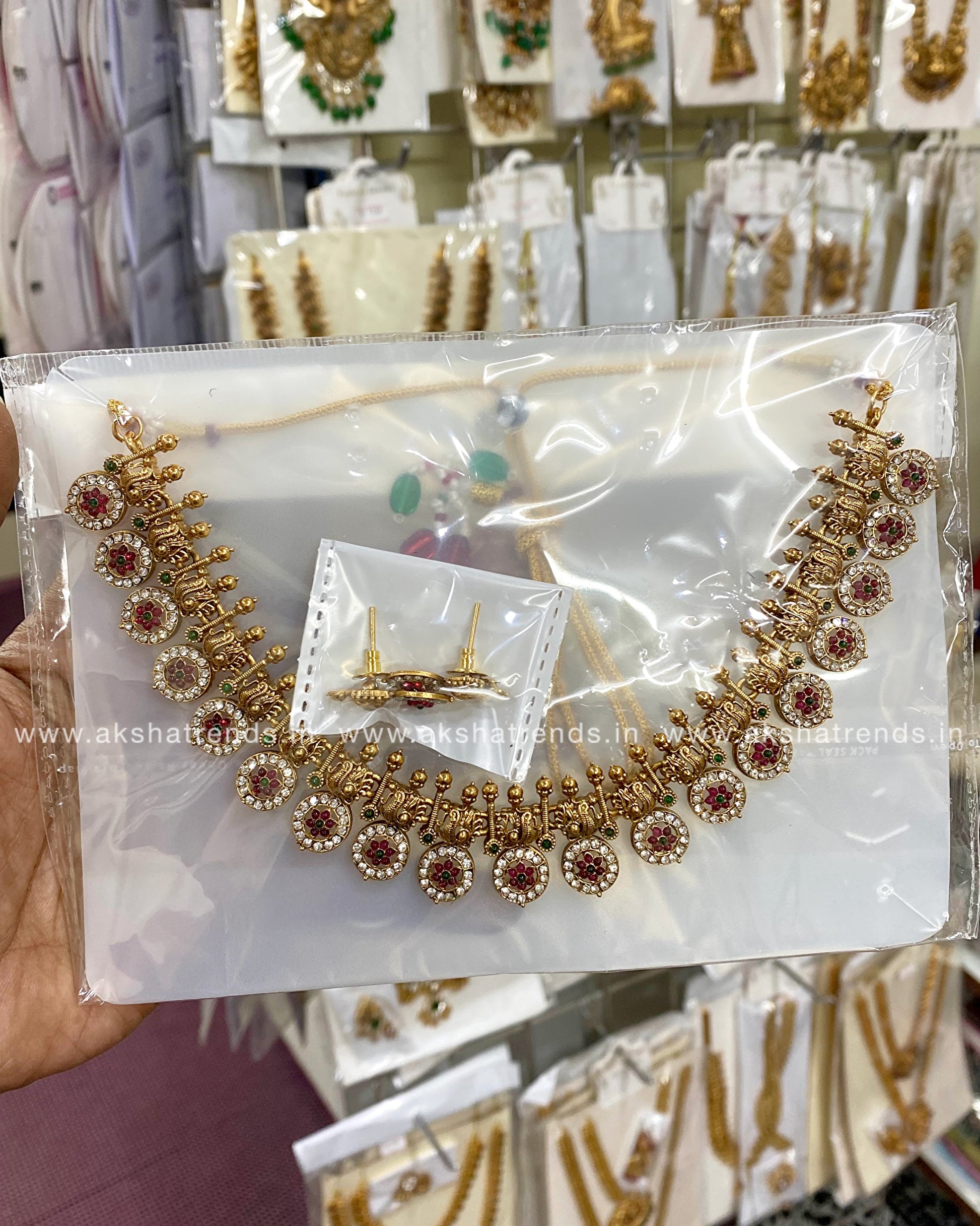 Antique Peacock Necklace Aksha Trends