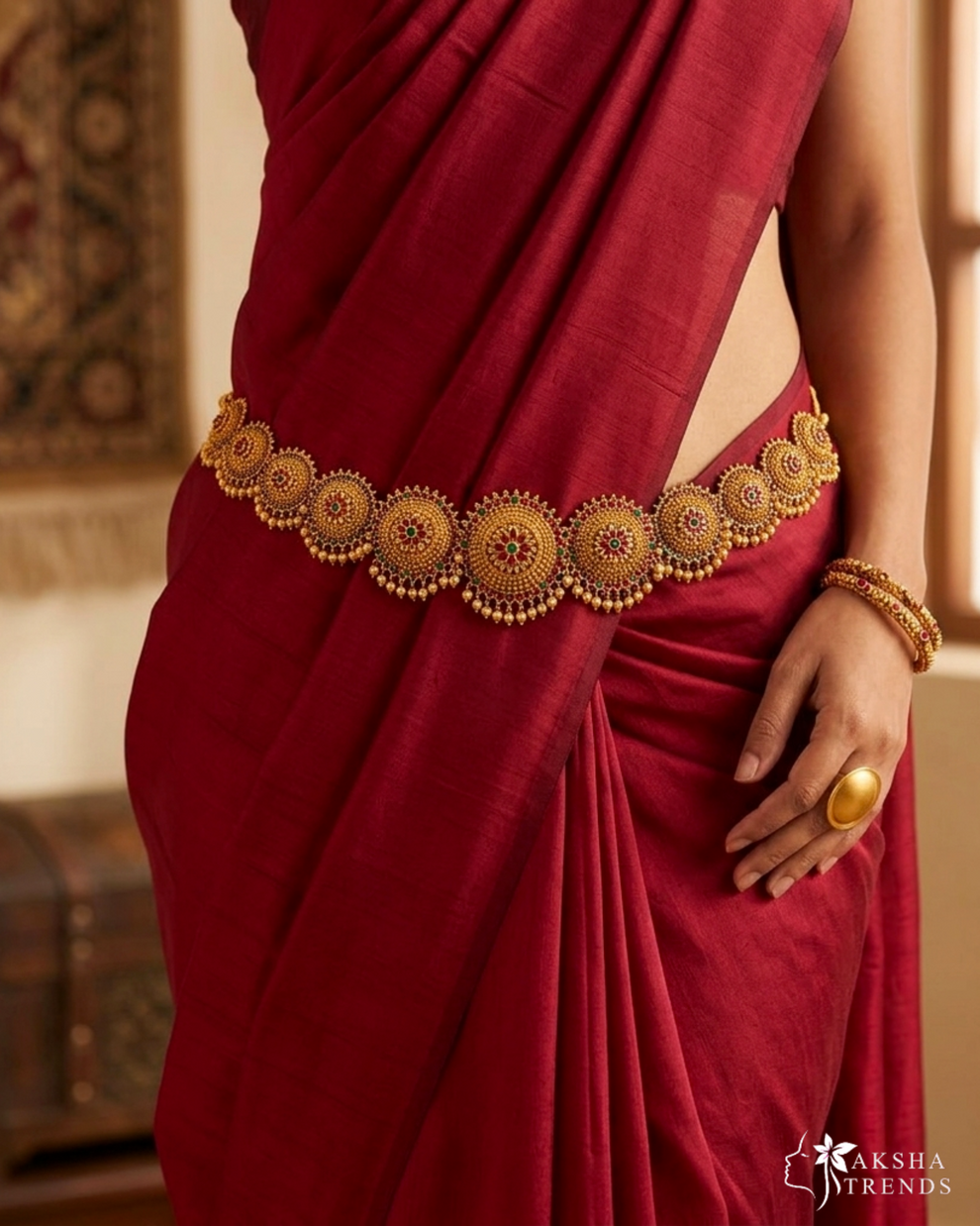 Antique floral hipchain Aksha Trends 