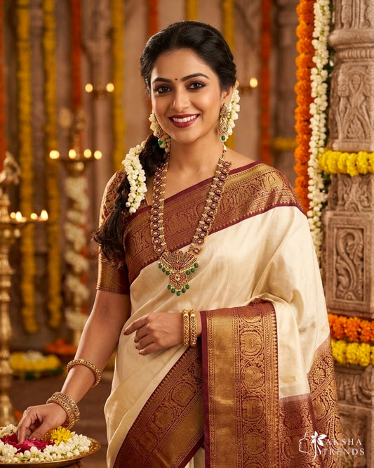 Antique Peacock Kemp haram -Green Aksha Trends