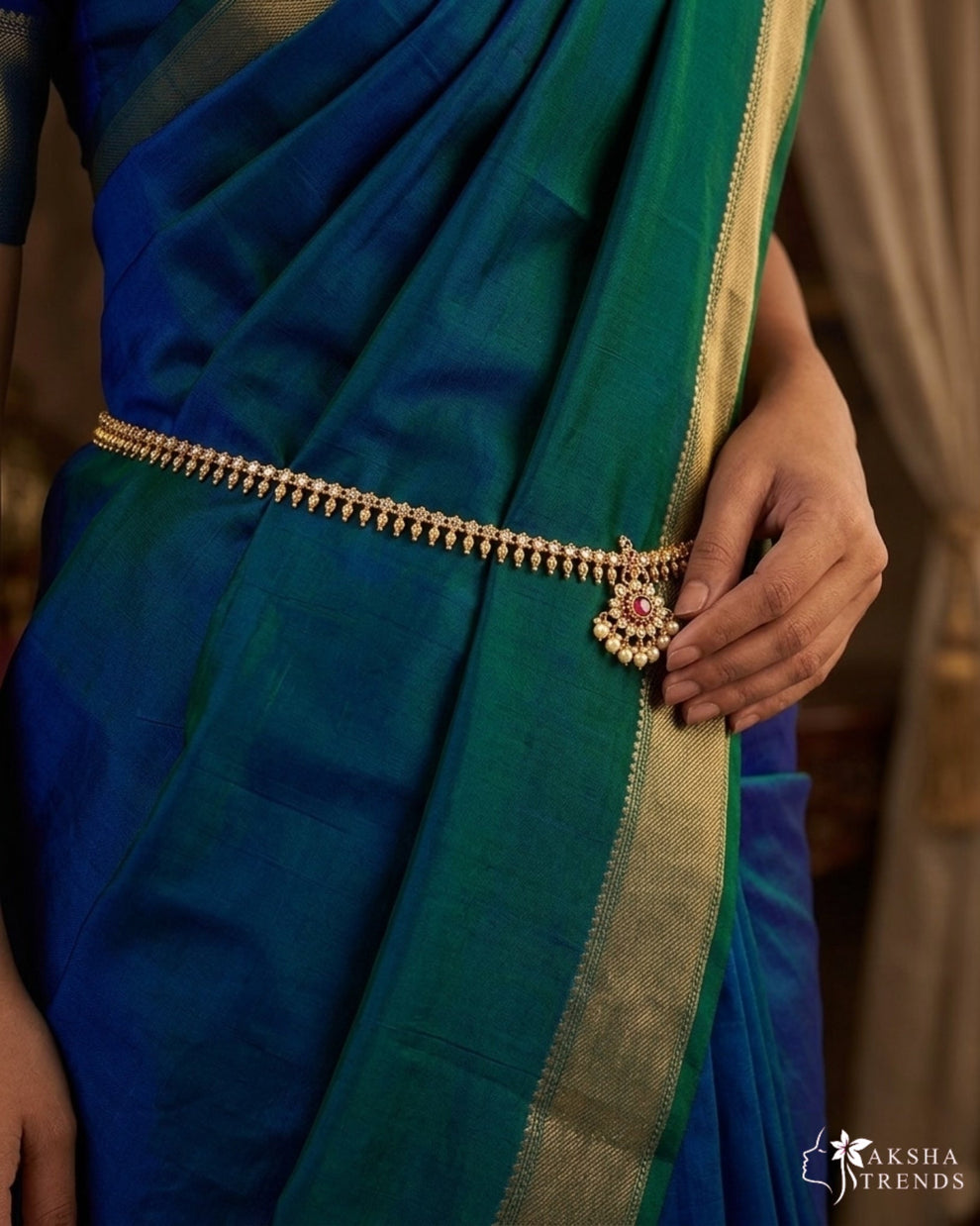 Premium Floral Hipchain Aksha Trends 