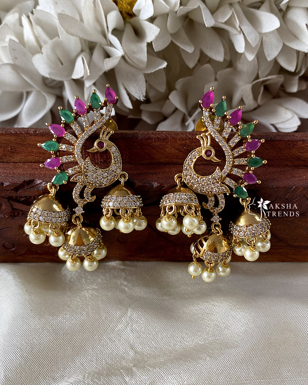 Premium Peacock jhumkas Aksha Trends 