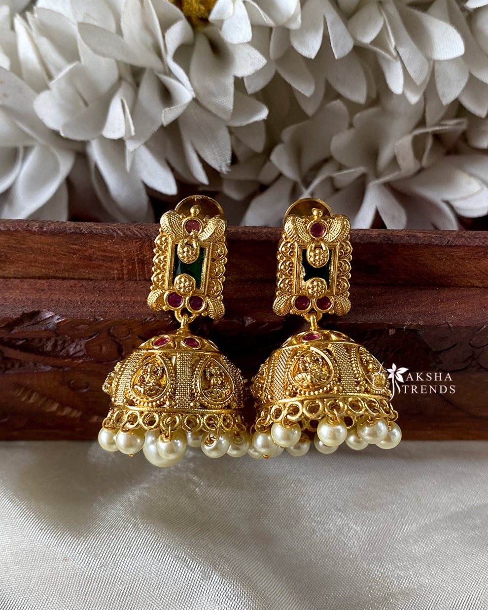 Premium floral Jhumka Aksha Trends 