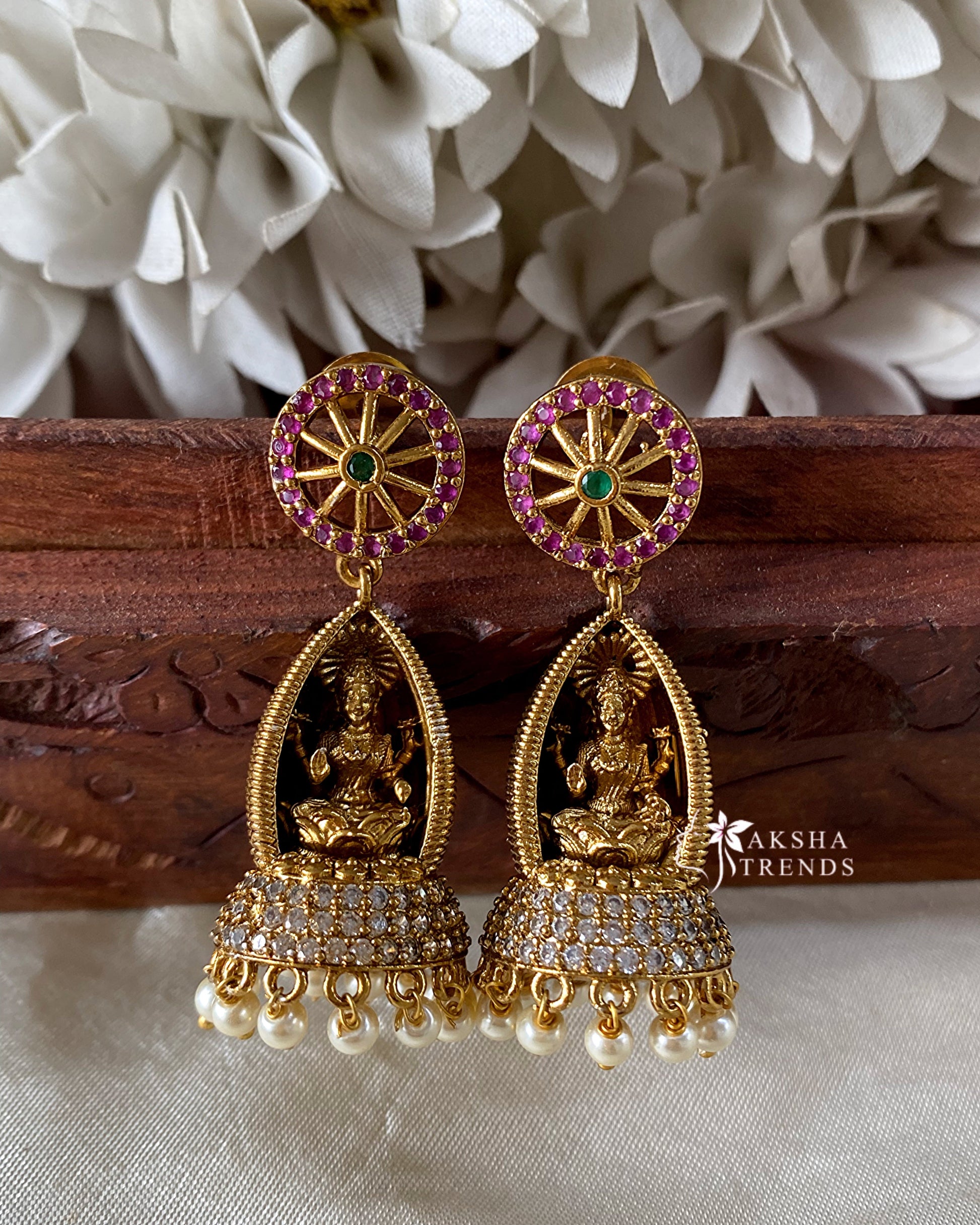 Premium Temple Jhumkas Aksha Trends