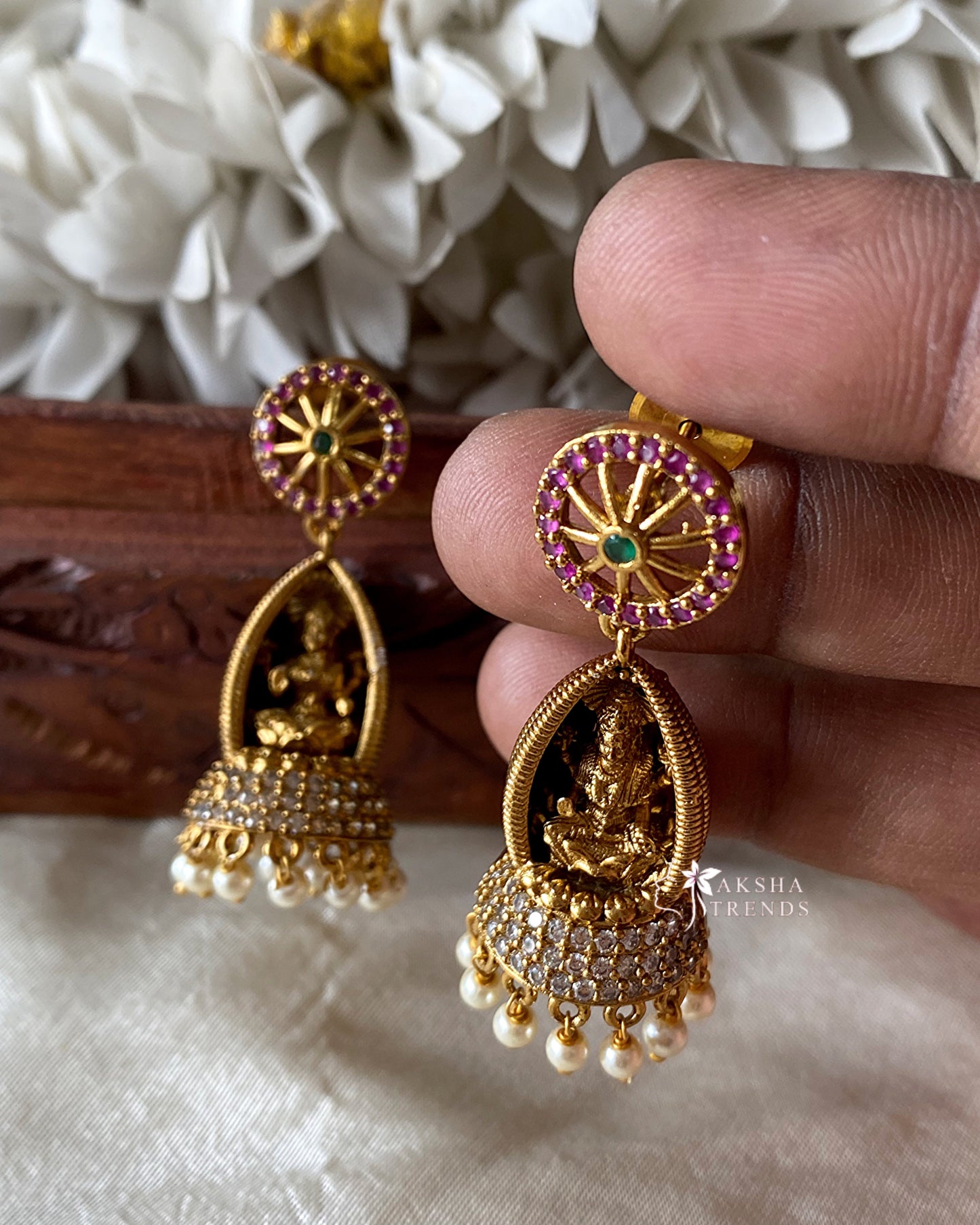 Premium Temple Jhumkas Aksha Trends