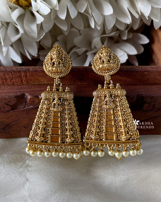 Premium Gopuram Jhumka Aksha Trends