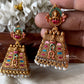 Antique Temple Gopuram Jhumka -Big Aksha Trends
